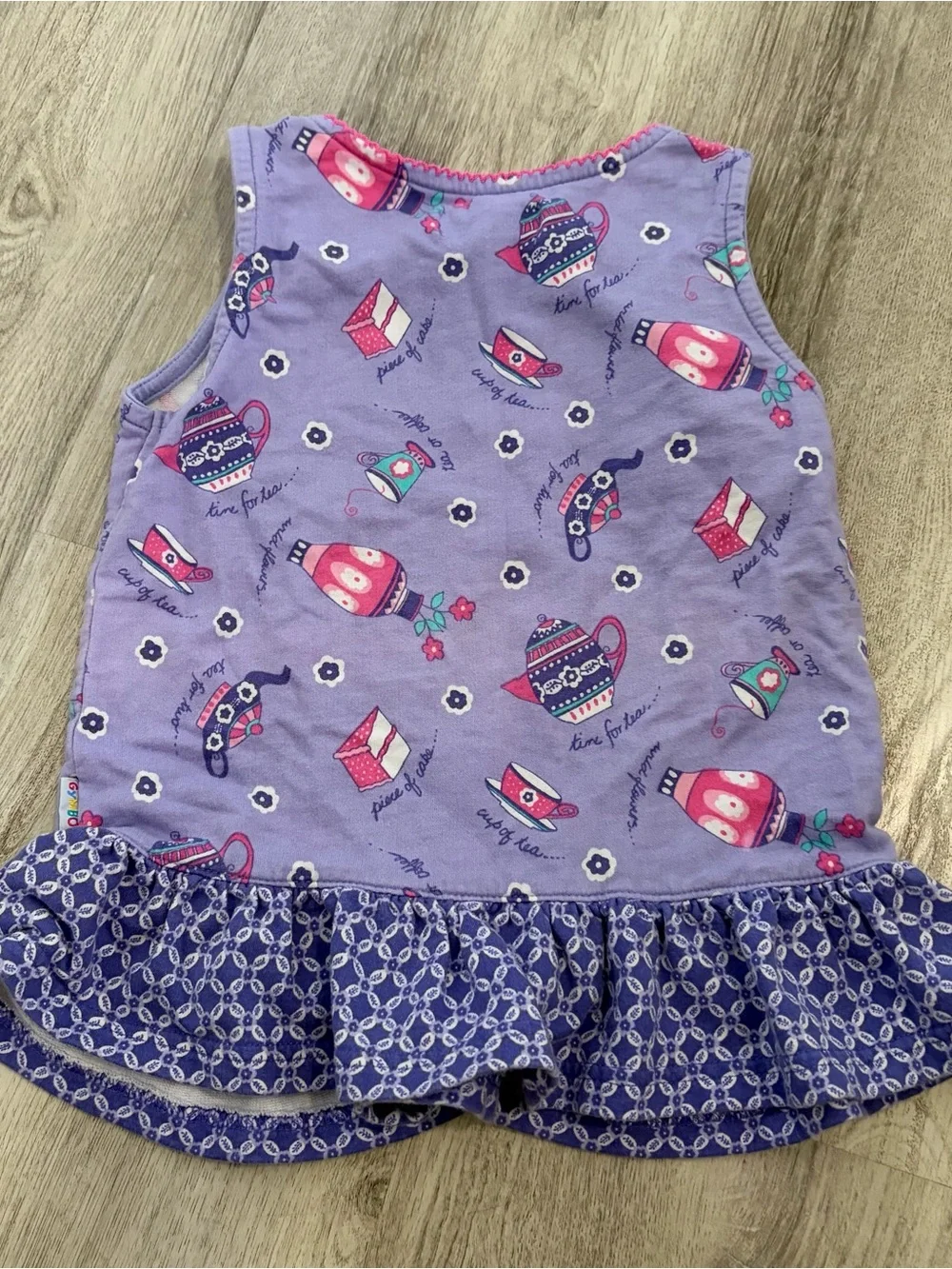 VTG Gymboree Rainbow Tag Tea Party Girls Dress 3/4 Sleeveless 80s 90s Purple